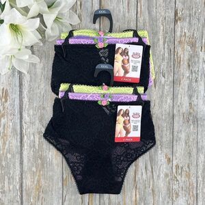 Women’s Parade Lace Mesh Thong Underwear 2, 3-Packs XXXL